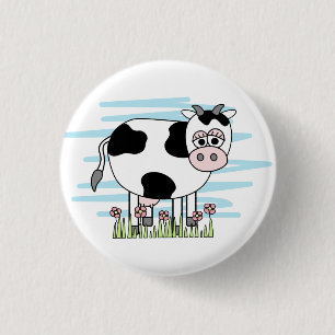 Macaron Rond 2,50 Cm Cute Cartoon Cow