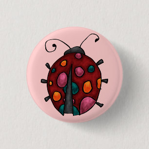 Macaron Rond 2,50 Cm Cute Cartoon Ladybug