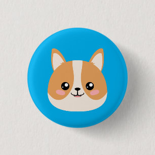 Macaron Rond 2,50 Cm Cute Corgi