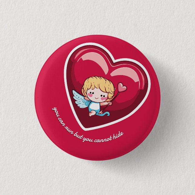Macaron Rond 2,50 Cm Cute Cupide (Devant)