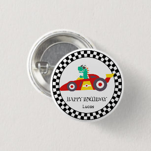 Macaron Rond 2,50 Cm Cute Dinosaur Anniversaire voiture de course enfan