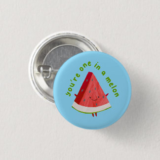 Macaron Rond 2,50 Cm Cute Funny Watermelon Pun One in a Melon