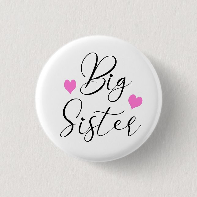 Macaron Rond 2,50 Cm Cute Grande Soeur (Devant)