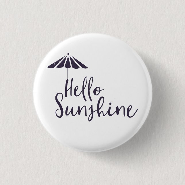 Macaron Rond 2,50 Cm Cute Hello Sunshine (Devant)
