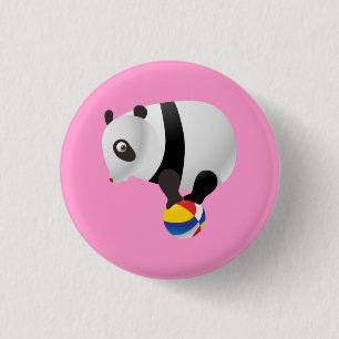 Macaron Rond 2,50 Cm Cute Kawaii Panda à la balle
