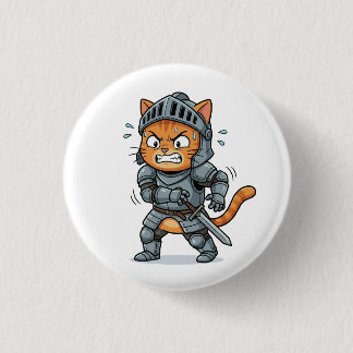 Macaron Rond 2,50 Cm Cute Knight Cat Button