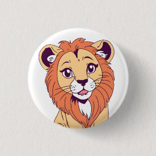Macaron Rond 2,50 Cm Cute Lion Cub