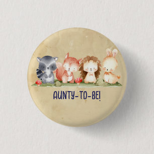Macaron Rond 2,50 Cm Cute Little Blue Aunty to be mignon Baby shower