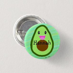Macaron Rond 2,50 Cm Cute personnalisée Avocado Guacamole Lover
