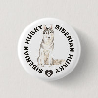 Cute Sibérienne Husky Chig race Aquarelles