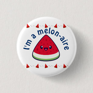 Macaron Rond 2,50 Cm Cute Smiling Kawaii Watermelon