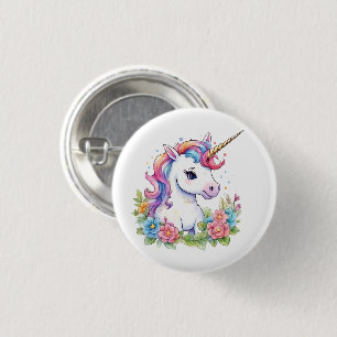 Macaron Rond 2,50 Cm Cute Unicorn Cool Unicorn positif
