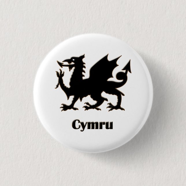 Macaron Rond 2,50 Cm Cymru, Wales pin (Devant)