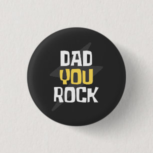 Macaron Rond 2,50 Cm Dad You Rock - Father's Day / Birthday Gift