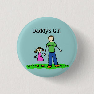 Macaron Rond 2,50 Cm Daddy's Girl Buttons Custom Family Pendant Pins