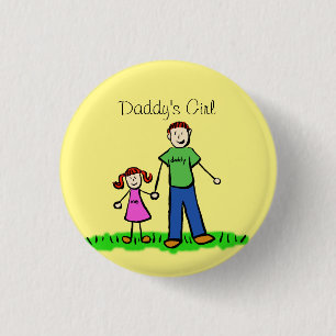 Macaron Rond 2,50 Cm Daddy's Girl Family Art Custom Pendant Buttons