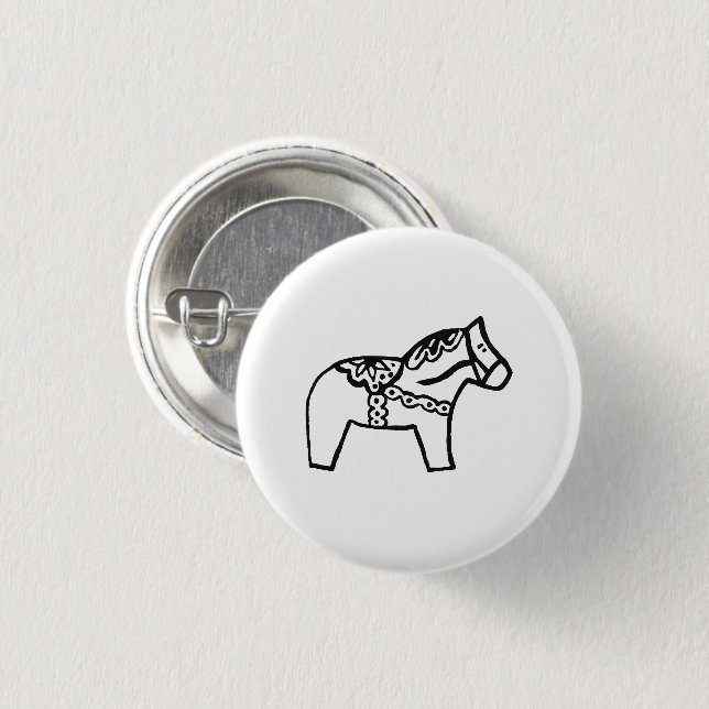 Macaron Rond 2,50 Cm Dala Horse (Devant & derrière)