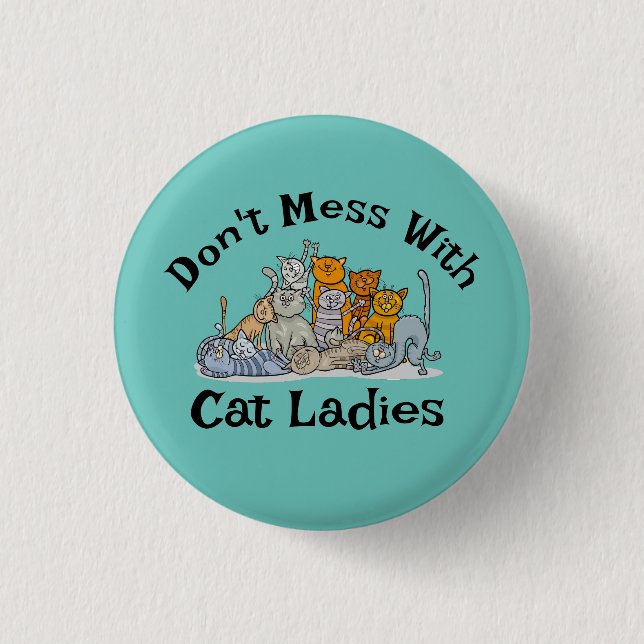 Macaron Rond 2,50 Cm Dames de chats Design (Devant)