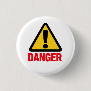 Macaron Rond 2,50 Cm DANGER – Conception de Panneau d'Avertissement