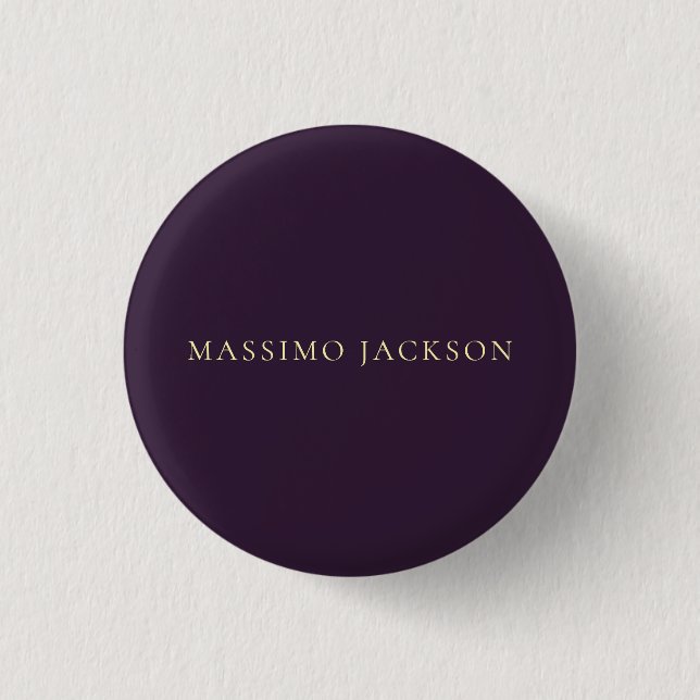 Macaron Rond 2,50 Cm Dark Purple Minimalist Plain Modern  (Devant)