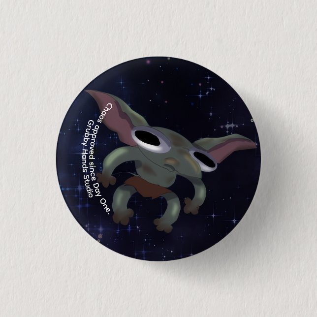 Macaron Rond 2,50 Cm Daryl Yeeting Into The Void Button (Devant)
