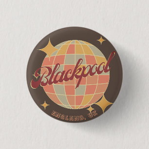 Macaron Rond 2,50 Cm Décor rétro de Blackpool England City