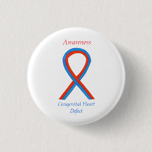Macaron Rond 2,50 Cm Déficience cardiaque congénitale Sensibilisation