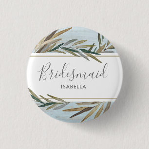 Macaron Rond 2,50 Cm Demoiselle d'honneur en bois rustique de mariage