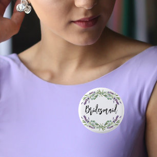 Macaron Rond 2,50 Cm Demoiselle d'honneur lavande violette eucalyptus m