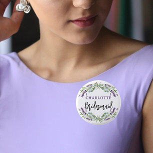 Macaron Rond 2,50 Cm Demoiselle d'honneur lavande violette eucalyptus m