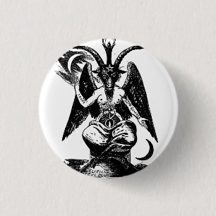 Macaron Rond 2,50 Cm Démon Baphomet de Der