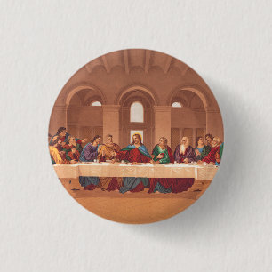 Macaron Rond 2,50 Cm Dernière Cène de Jésus-Christ