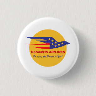 Macaron Rond 2,50 Cm DeSantis Airlines Funny Political Meme Ron DeSanti