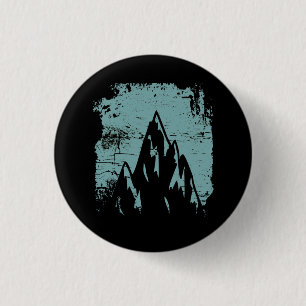 Macaron Rond 2,50 Cm Design rétro des montagnes