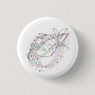 Macaron Rond 2,50 Cm Dessin au trait badge/épingle/bouton design simple