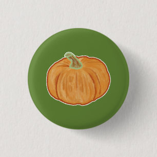 Macaron Rond 2,50 Cm Dessin de citrouille