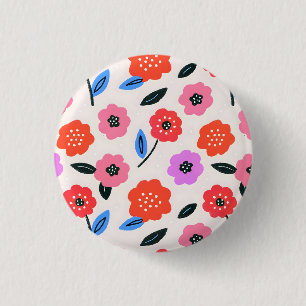 Macaron Rond 2,50 Cm dessin de fleurs de Han