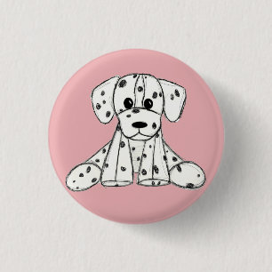 Macaron Rond 2,50 Cm Dessin simple de contour de chien dalmatien rembou