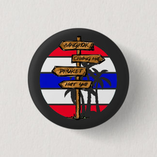 Macaron Rond 2,50 Cm Destinations Thaïlande - Bangkok Chiang Mai Phuket