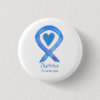 Diabète Sensibilisation Ruban Coeur Personnalisé B