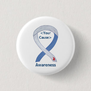 Macaron Rond 2,50 Cm Diabetes Awareness Ribbon IDDM Custom Pin Buttons