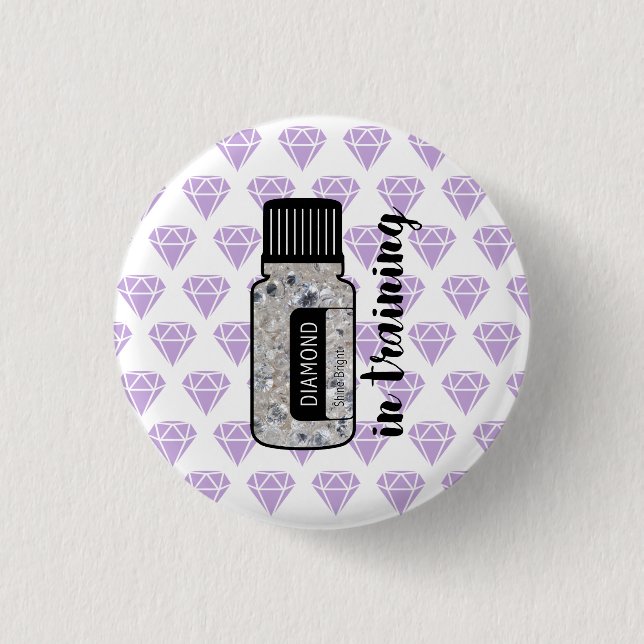 Macaron Rond 2,50 Cm Diamant dans le bouton de formation (Devant)