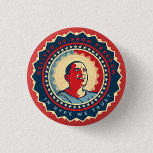 Macaron Rond 2,50 Cm Dieu-Roi Button d'Obama