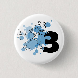 Macaron Rond 2,50 Cm Dino 3e Anniversaire Pin