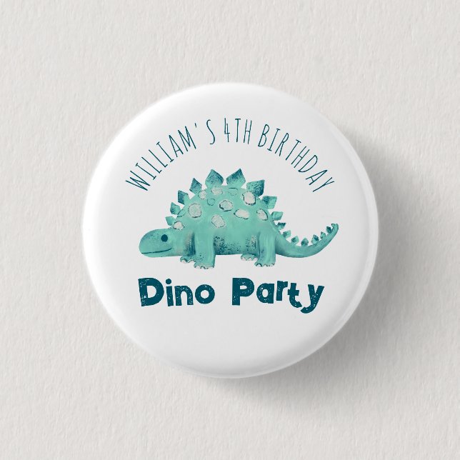 Macaron Rond 2,50 Cm Dinosaur Boys Party Stegosaurus (Devant)