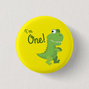 Macaron Rond 2,50 Cm Dinosaur T-rex 1er anniversaire Dino Party