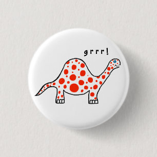 Macaron Rond 2,50 Cm Dinosaure Grrr ! Insigne de bouton