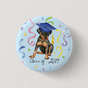 Macaron Rond 2,50 Cm Diplômé de Miniature Pinscher