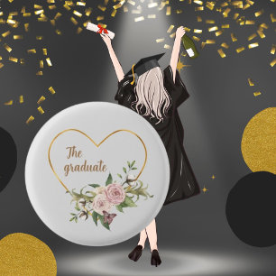 Macaron Rond 2,50 Cm Diplômés, Feuilles floraux de fleurs