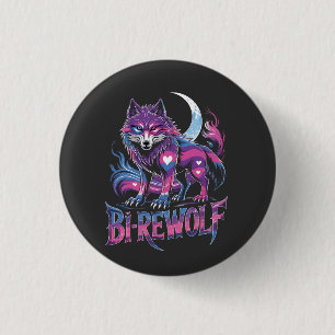 Macaron Rond 2,50 Cm Dire Wolf Birewolf Bisexual LGBT